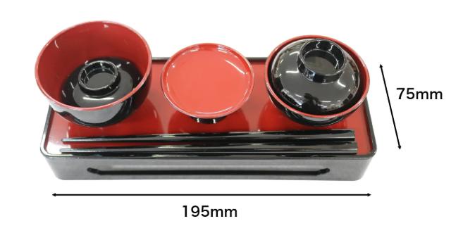 略式仏膳 6.5寸 寸法拡大