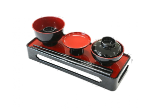 略式仏膳 6.5寸 黒(内朱)