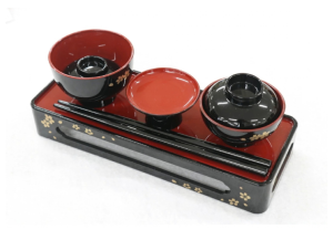 略式仏膳 6.5寸 桜蒔絵入り